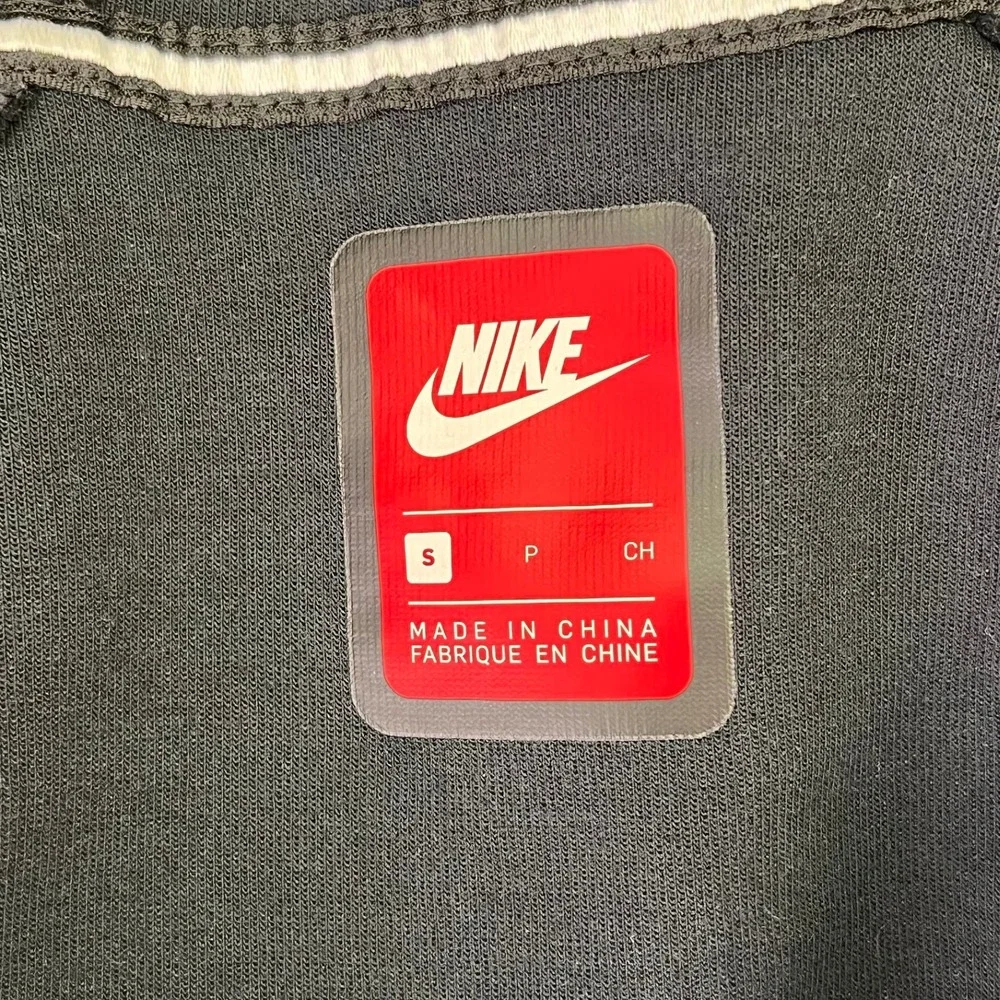 Nike Tech Fleece Full Zip Hoodie Black Women Sporty Scuba Hood Jacket Thumbholes